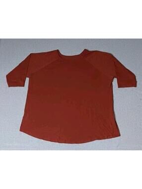 Torrid Super Soft Slub Jersey Shirt Womens Size 4XL Heather Rust Red 3/4 Sleeve
